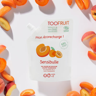 Sensibulle abricot-pêche écorecharge 400mL