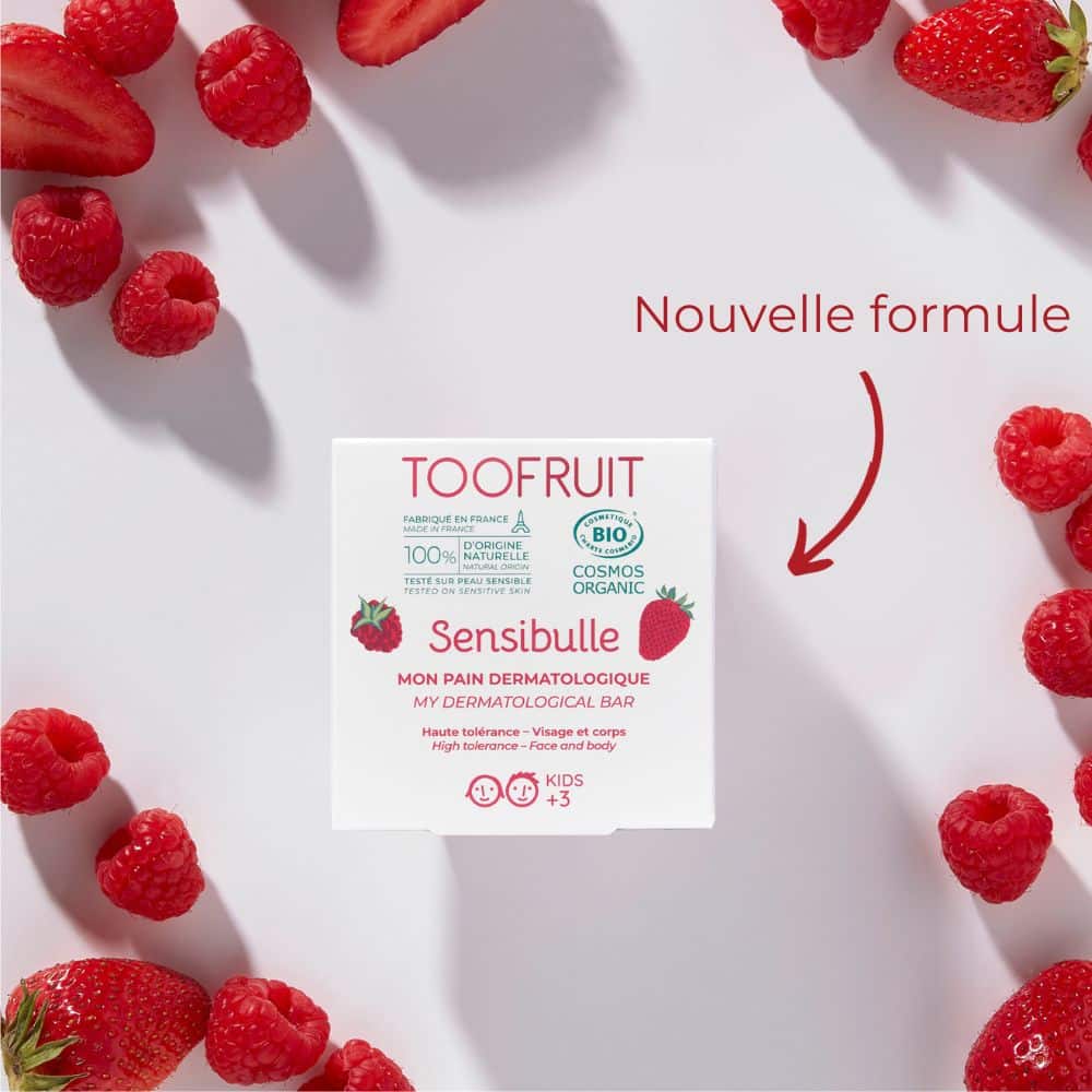 Pain Dermatologique Sensibulle Fraise-Framboise - TOOFRUIT