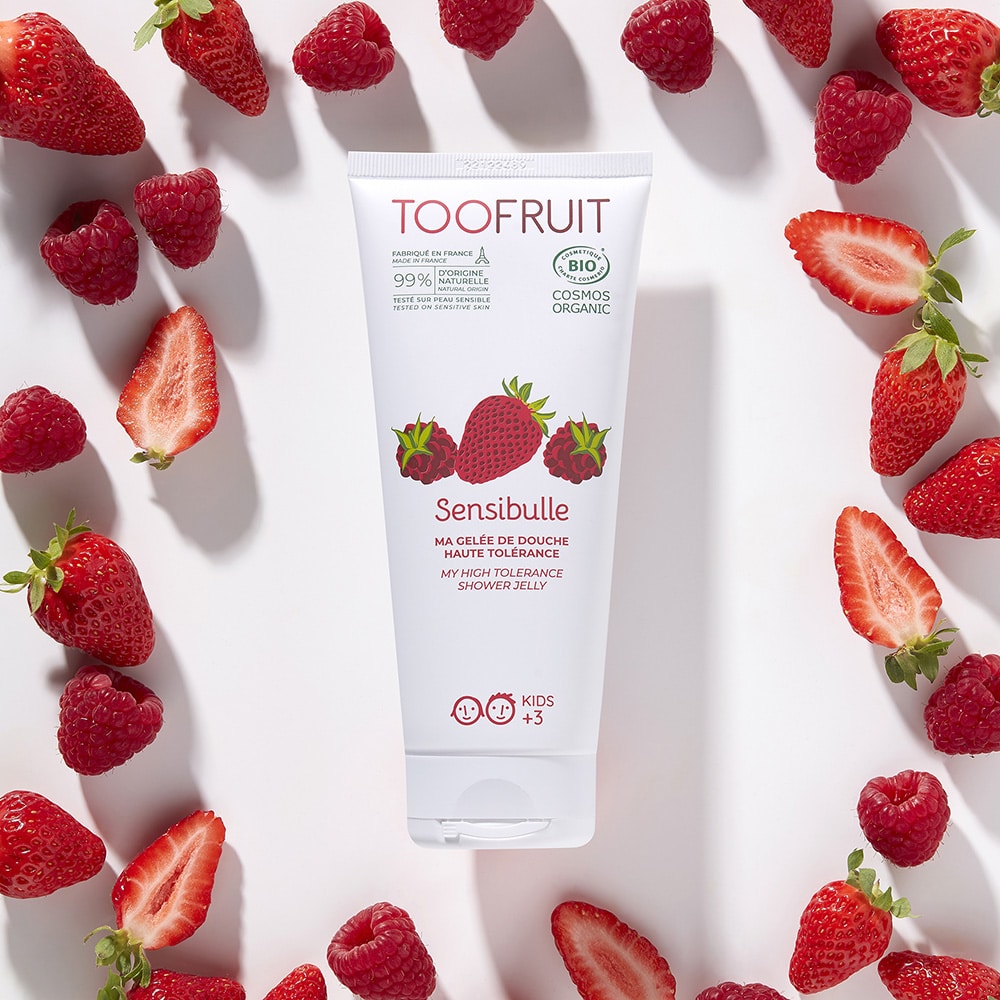 Gel douche enfant Sensibulle Fraise-Framboise - TOOFRUIT